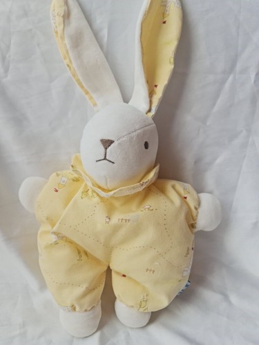 Doudou peluche lapin jaune - doudou,