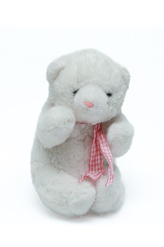 Doudou peluche ours - , blanc