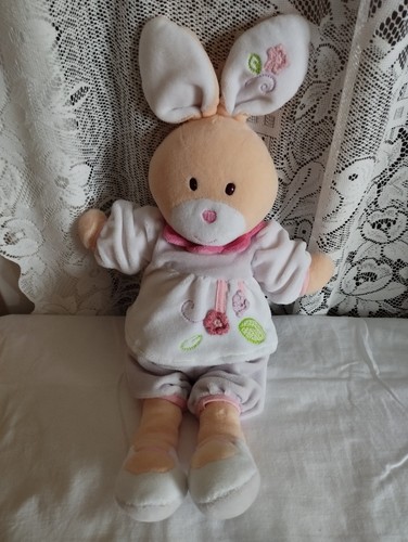 Doudou lapin habillé 40cm - doudou,